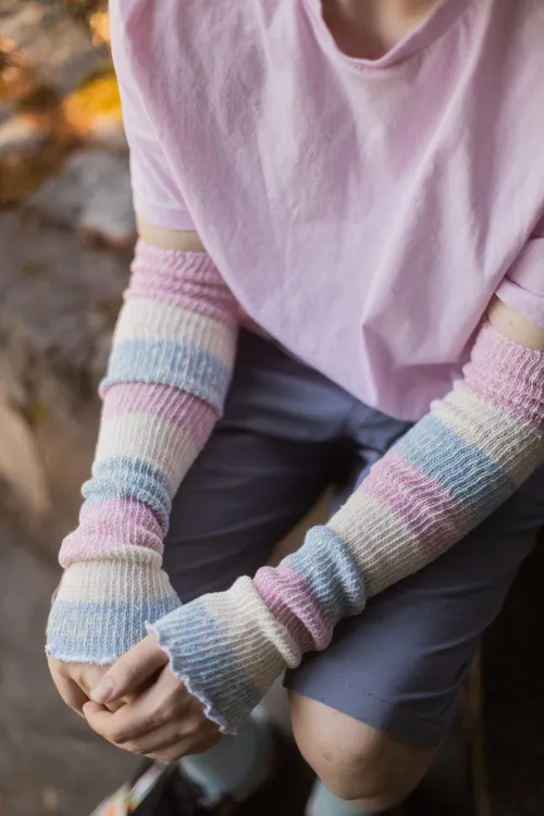 Marled Cotton Candy Stripes Warmers