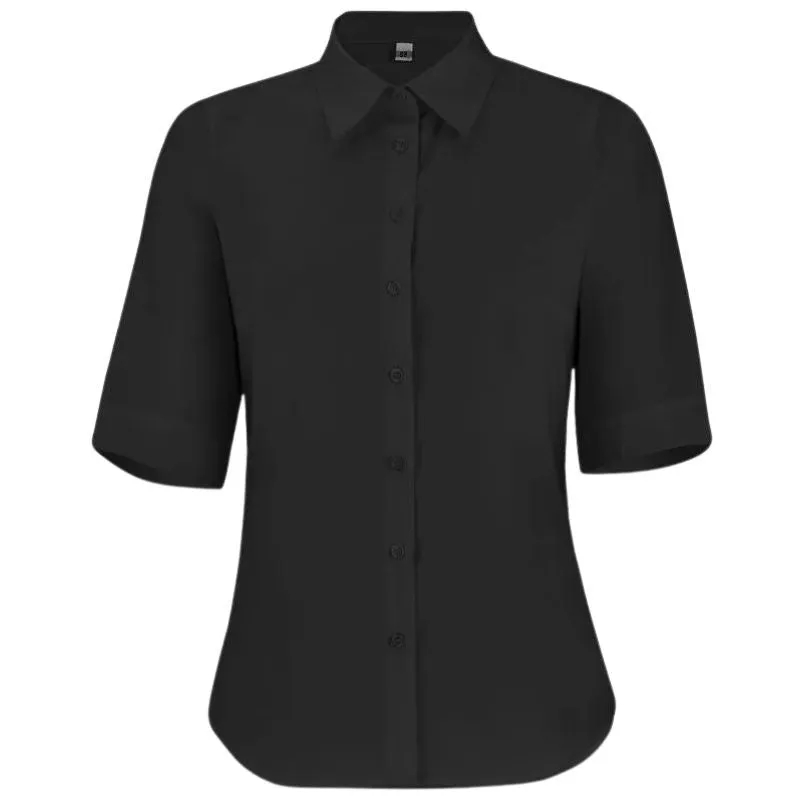 Marsanne Black Short Sleeve Women's Blouse - LAFONT SERVICE