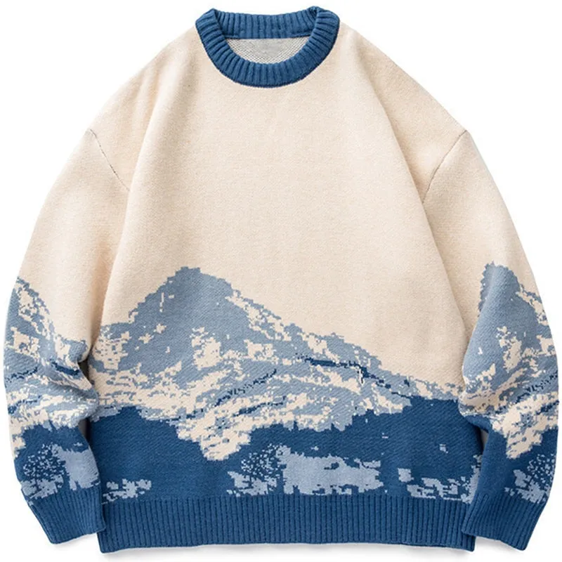 Men's Casual Blended Wool Sweater