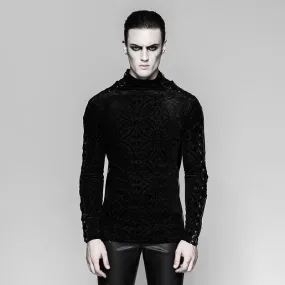 Men's gothic floral Long Sleeved shirt