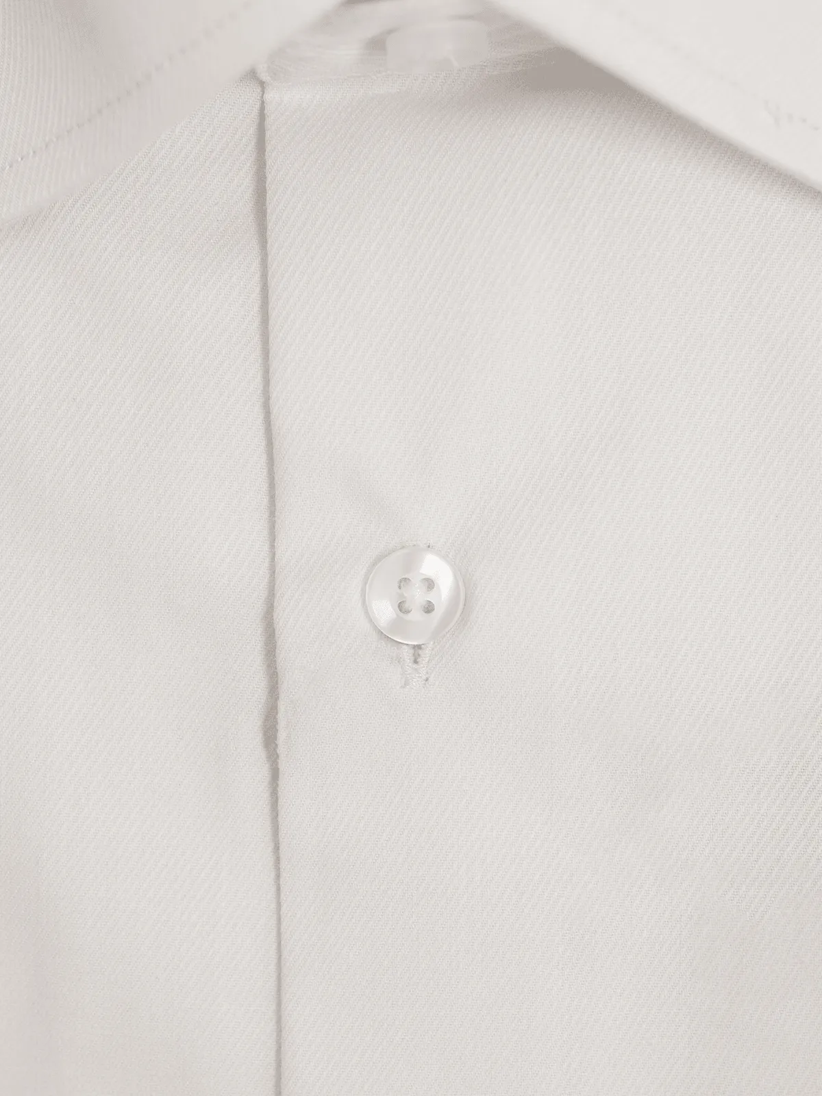 Men's Ivory Fine Twill Cotton Shirt