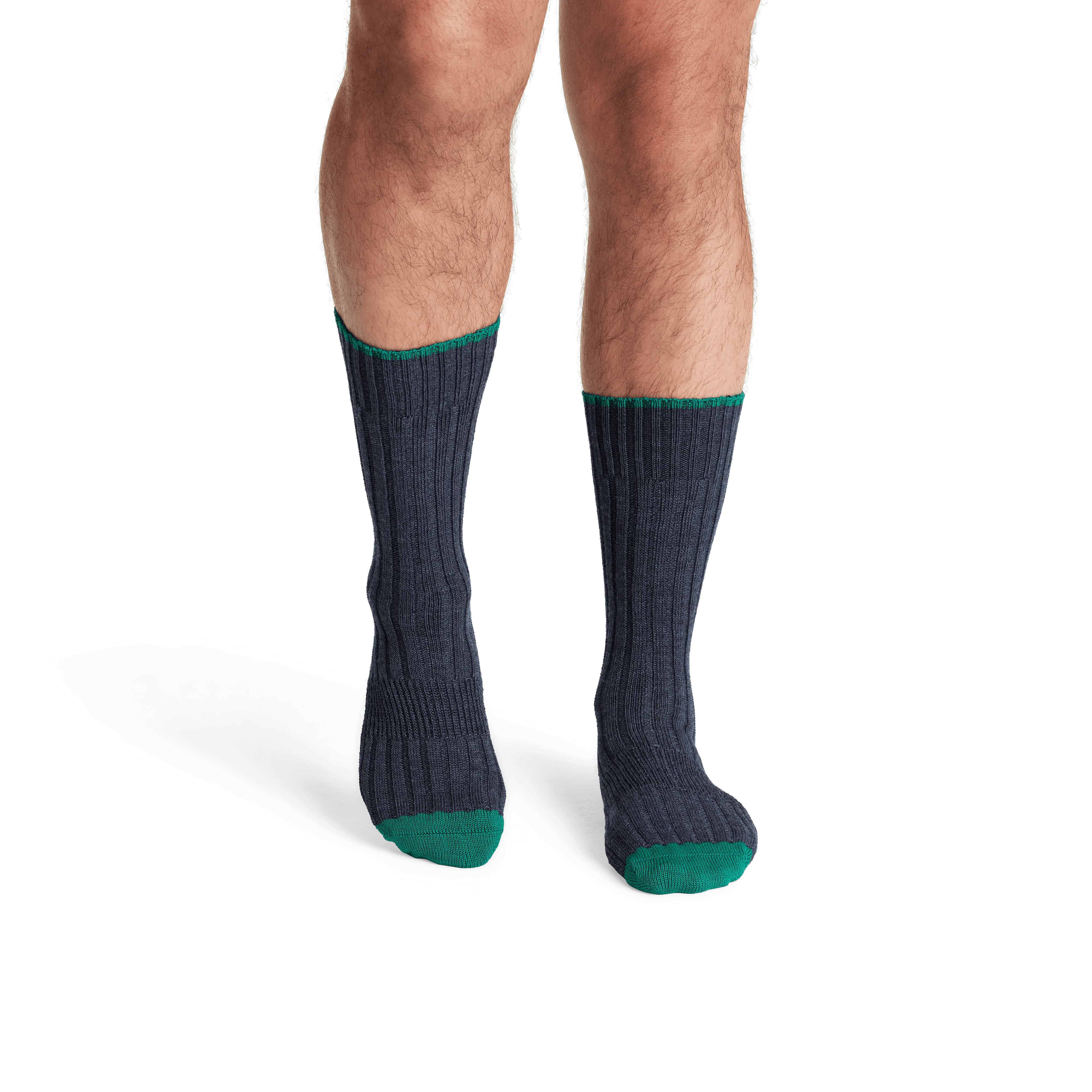 Men's Merino Wool Blend Sweater Calf Sock 4-Pack