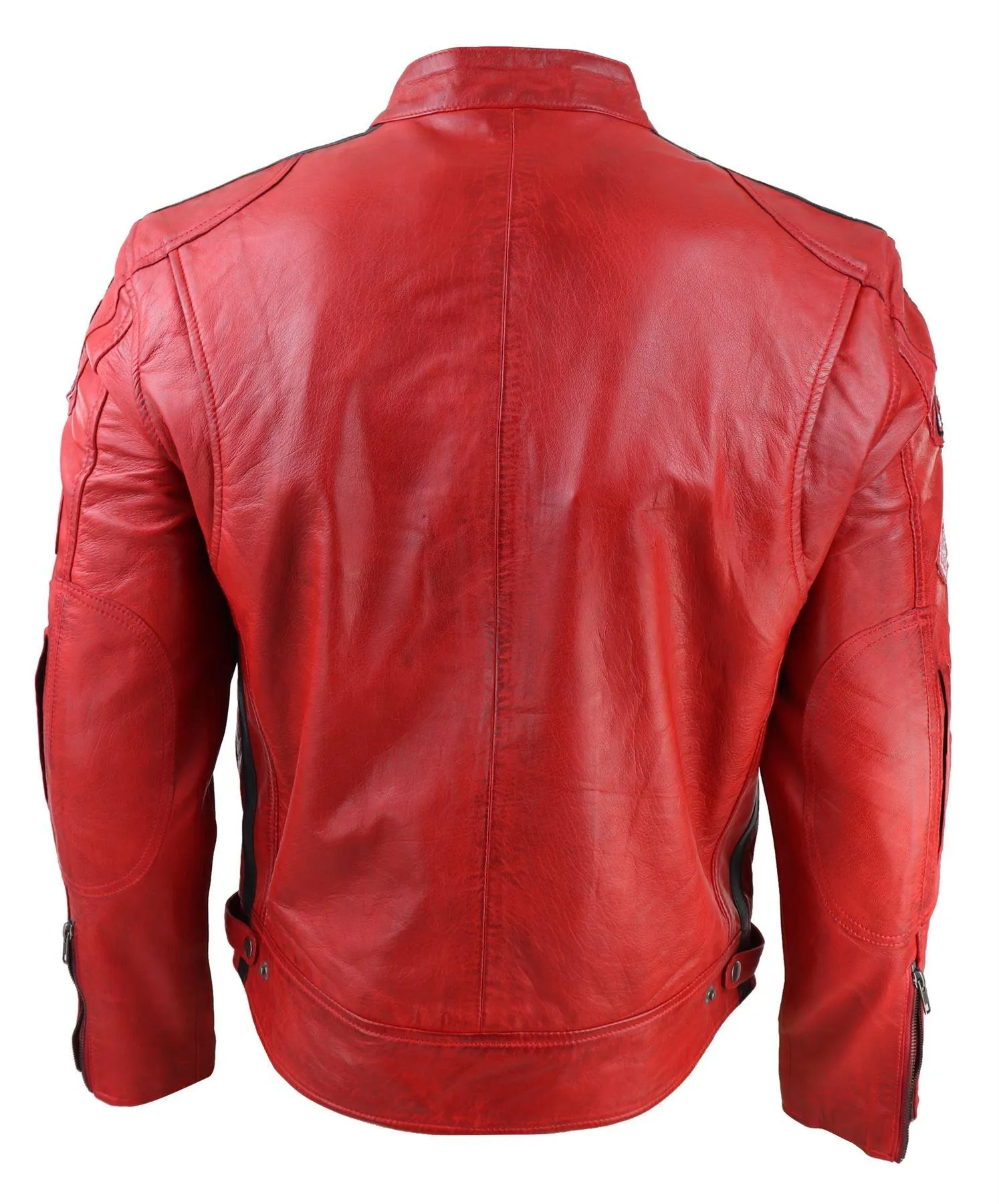 Men's Zipped Biker Leather Jacket | Infinity