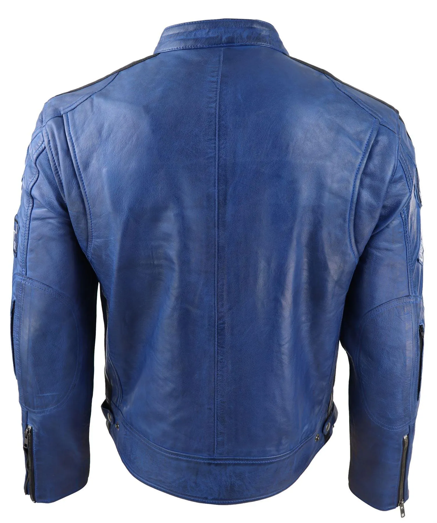 Men's Zipped Biker Leather Jacket | Infinity