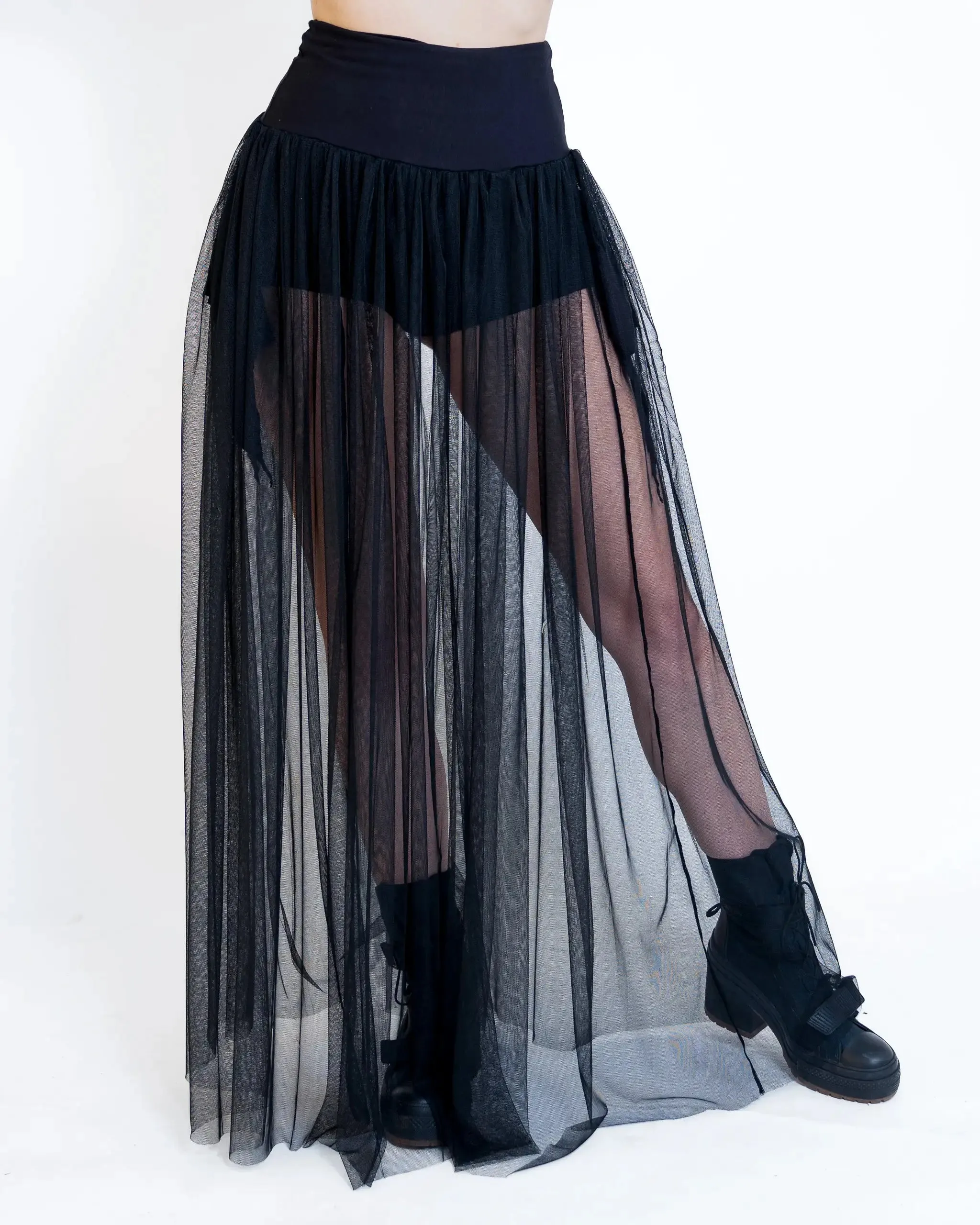 Mesh Maxi Skirt