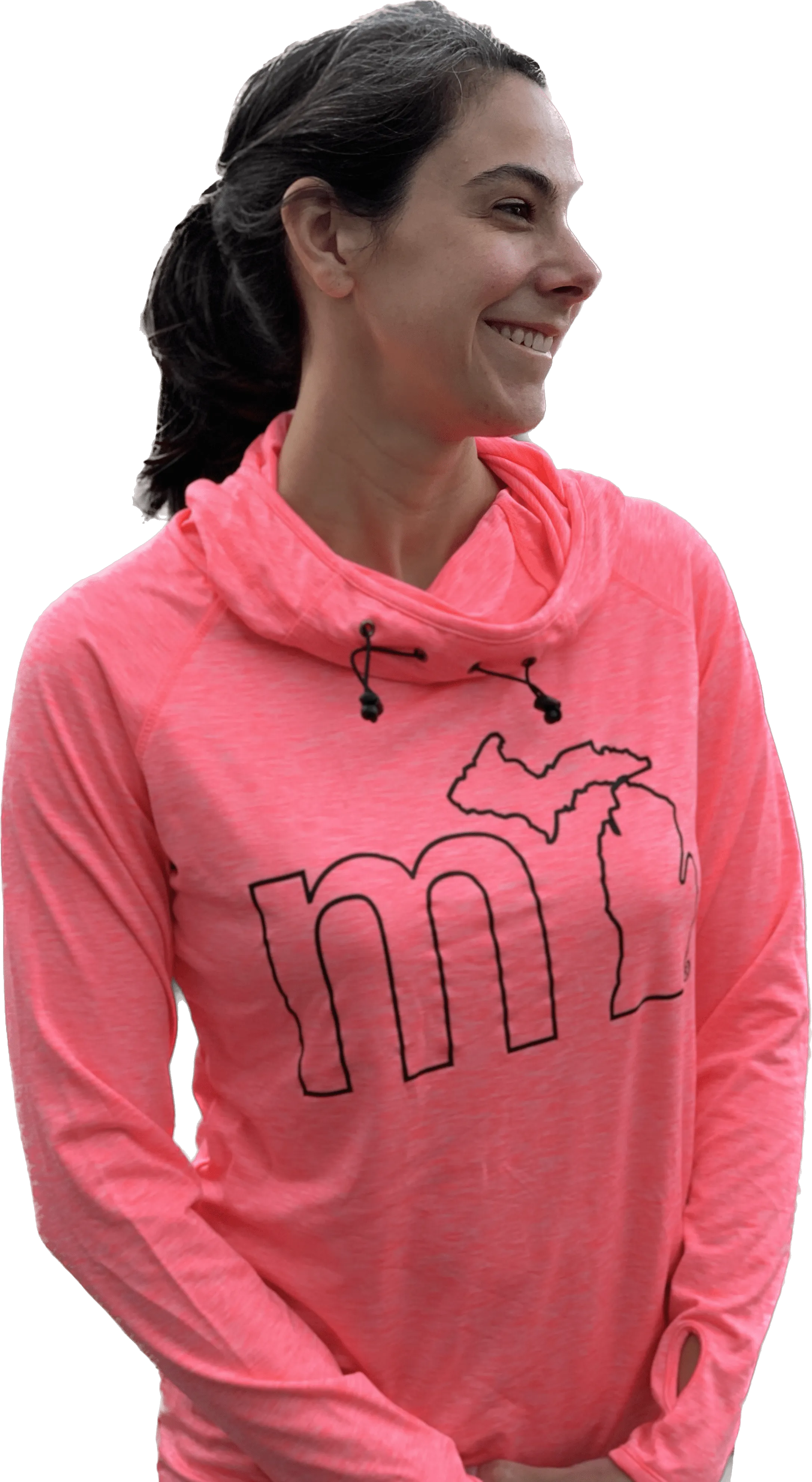 mi Women's Active Comfort Cowl Neck Hoodie