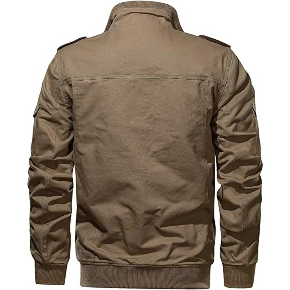 Multi Pockets Khaki Cargo Jacket