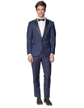 Navy Peak Lapel Wool Tuxedo