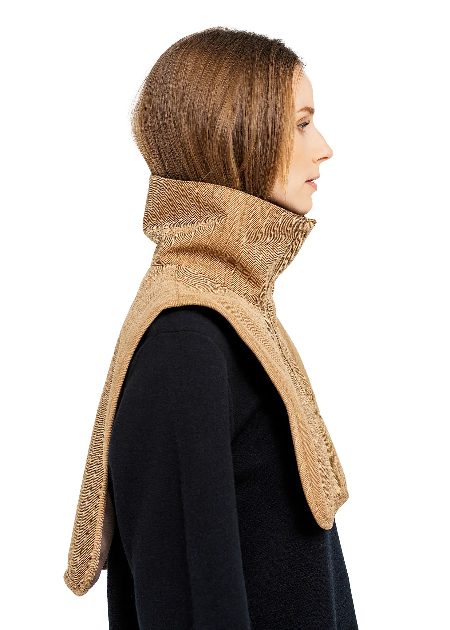 Neck warmer - Camel Tweed