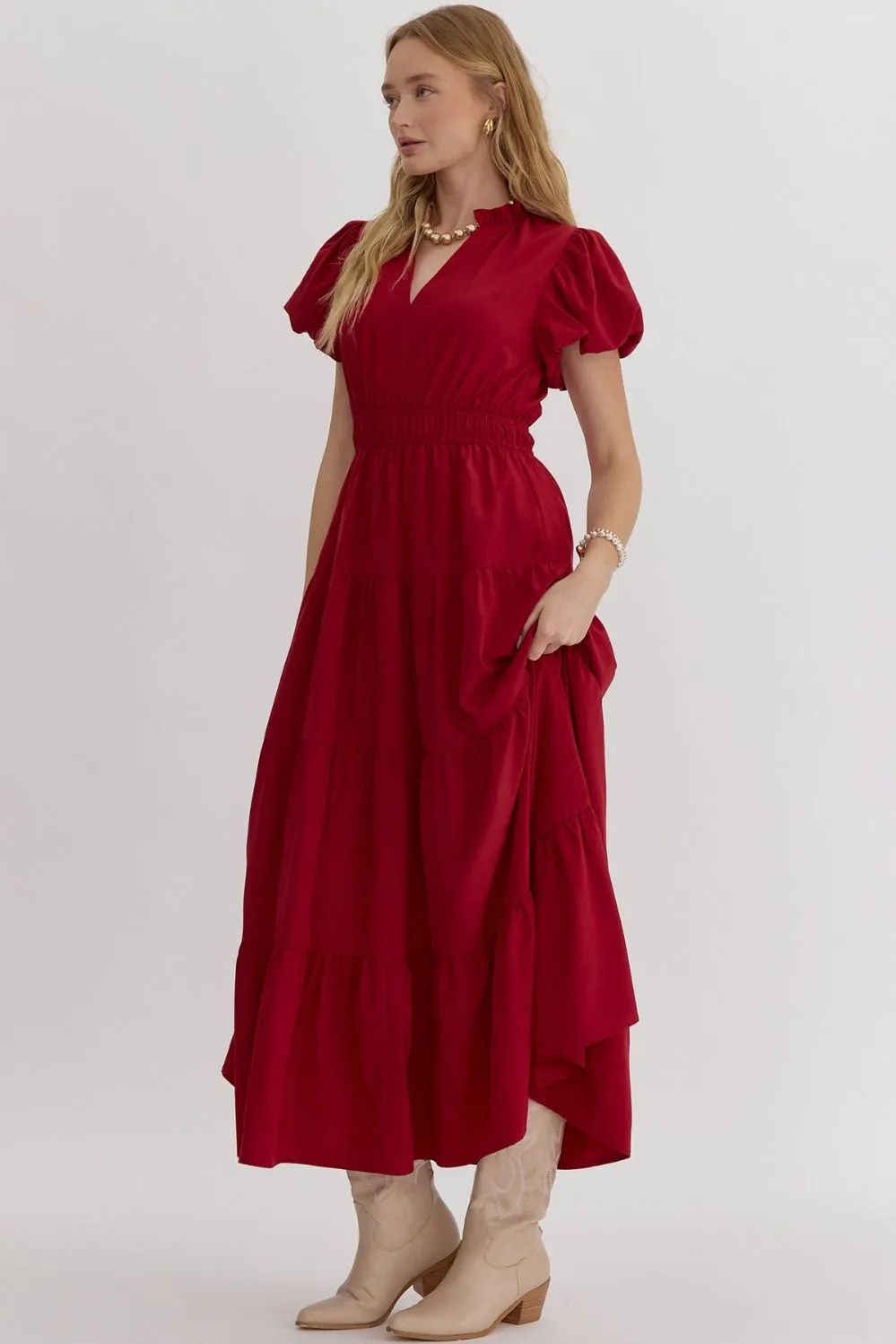 'Once More' Dress -Ruby