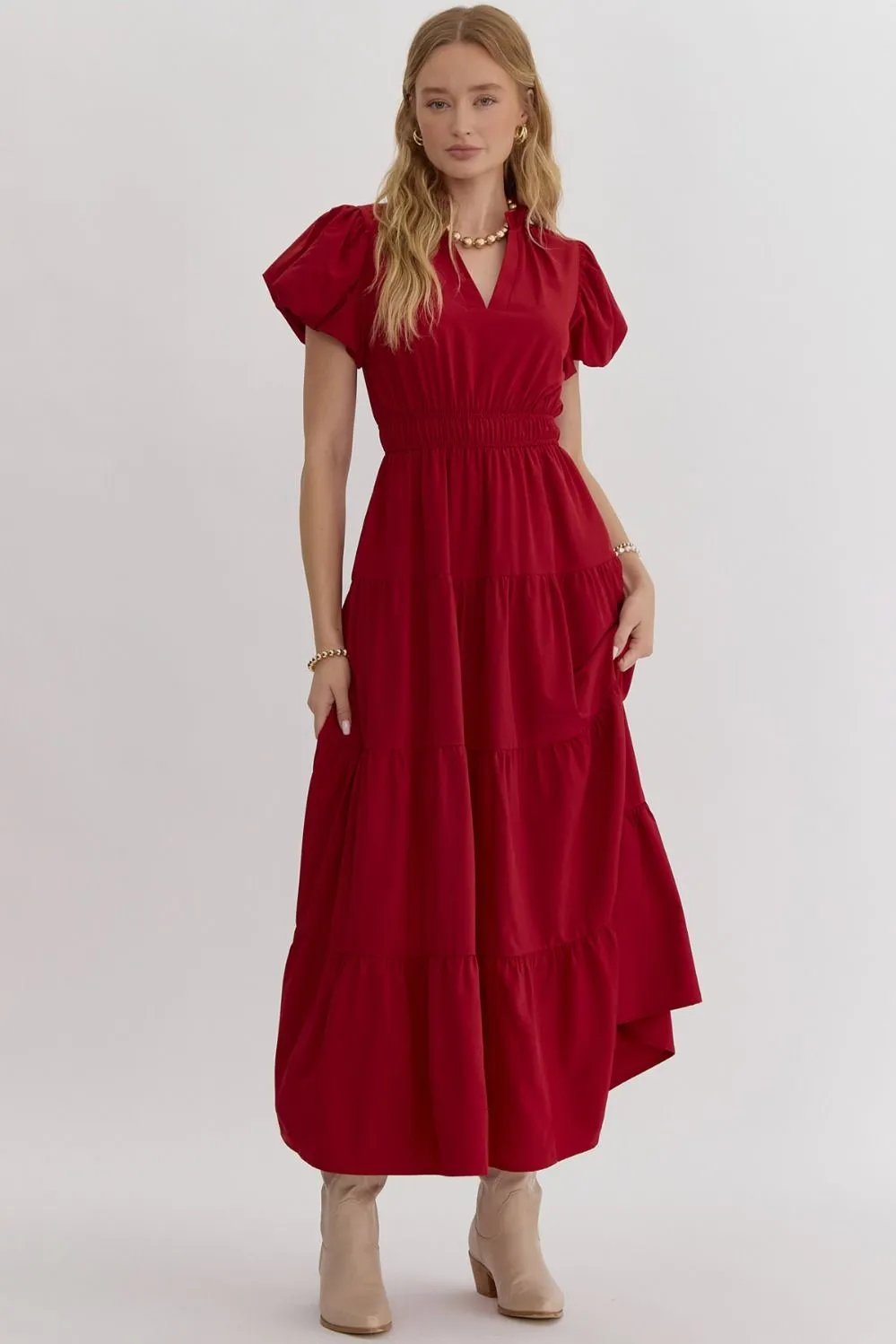 'Once More' Dress -Ruby