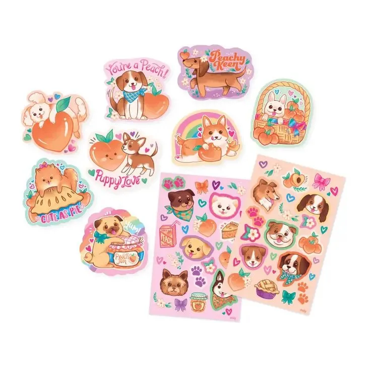 Ooly Scented Scratch Stickers: Puppies and Peaches