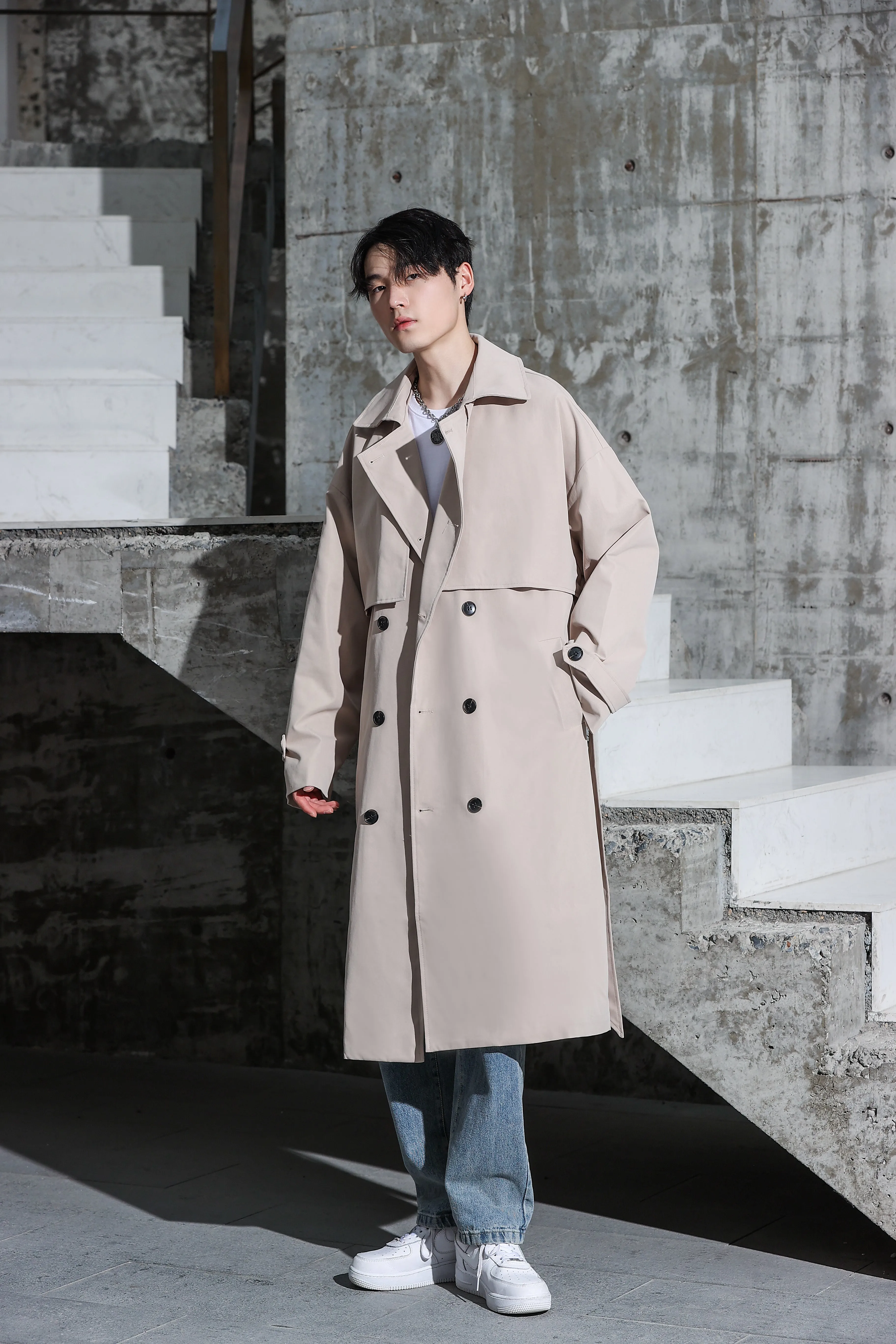 Oversized Long Trench Coat