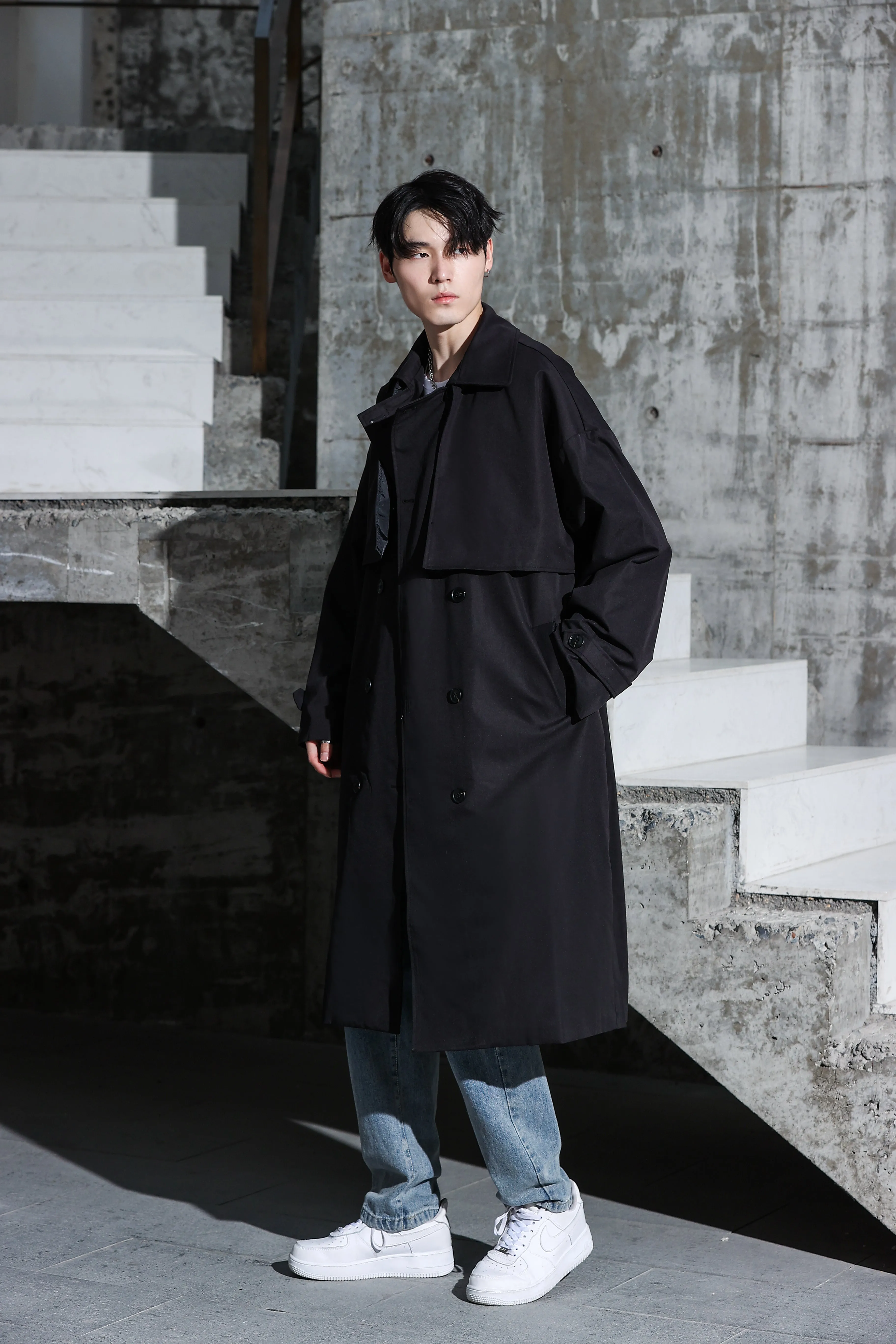 Oversized Long Trench Coat