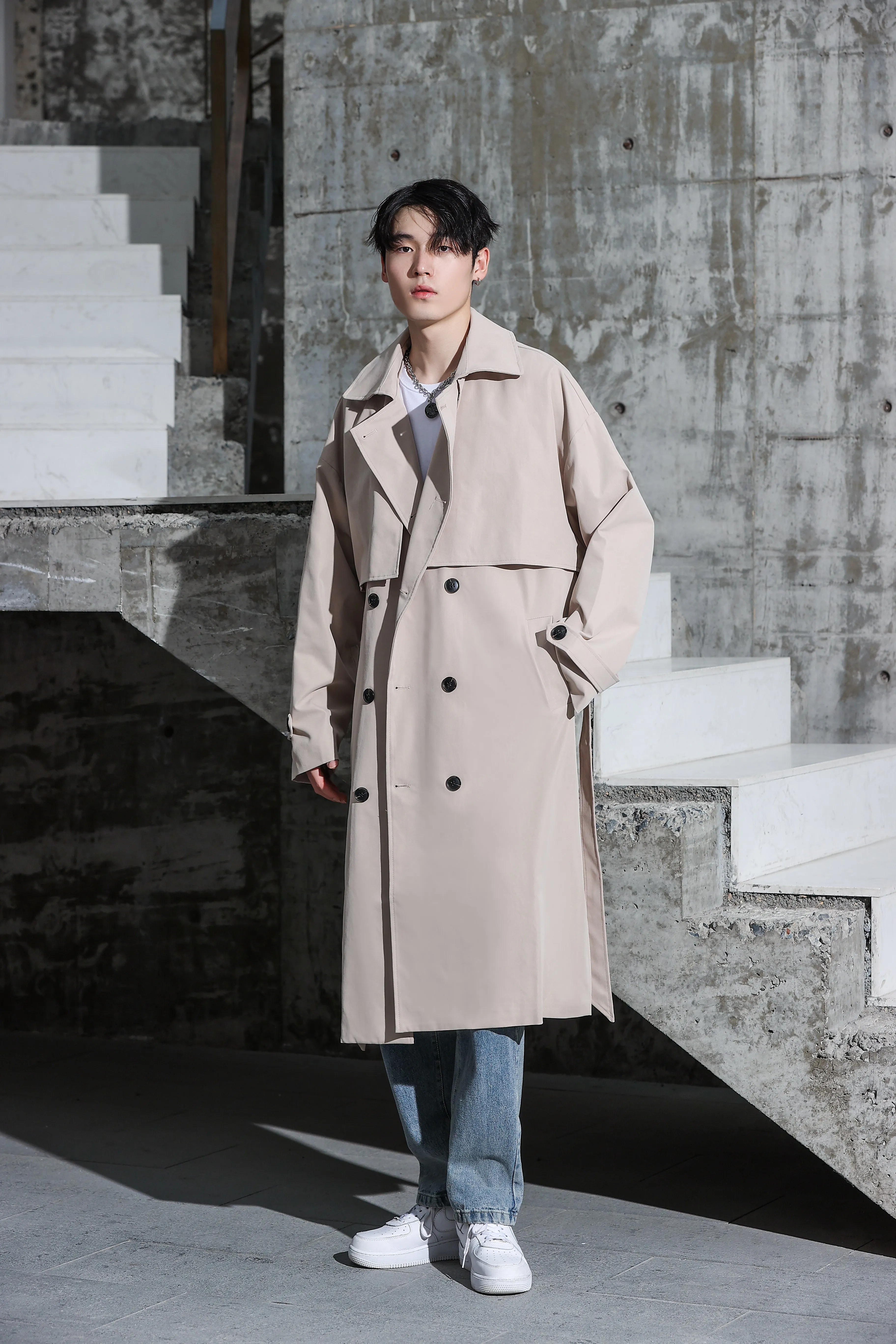 Oversized Long Trench Coat