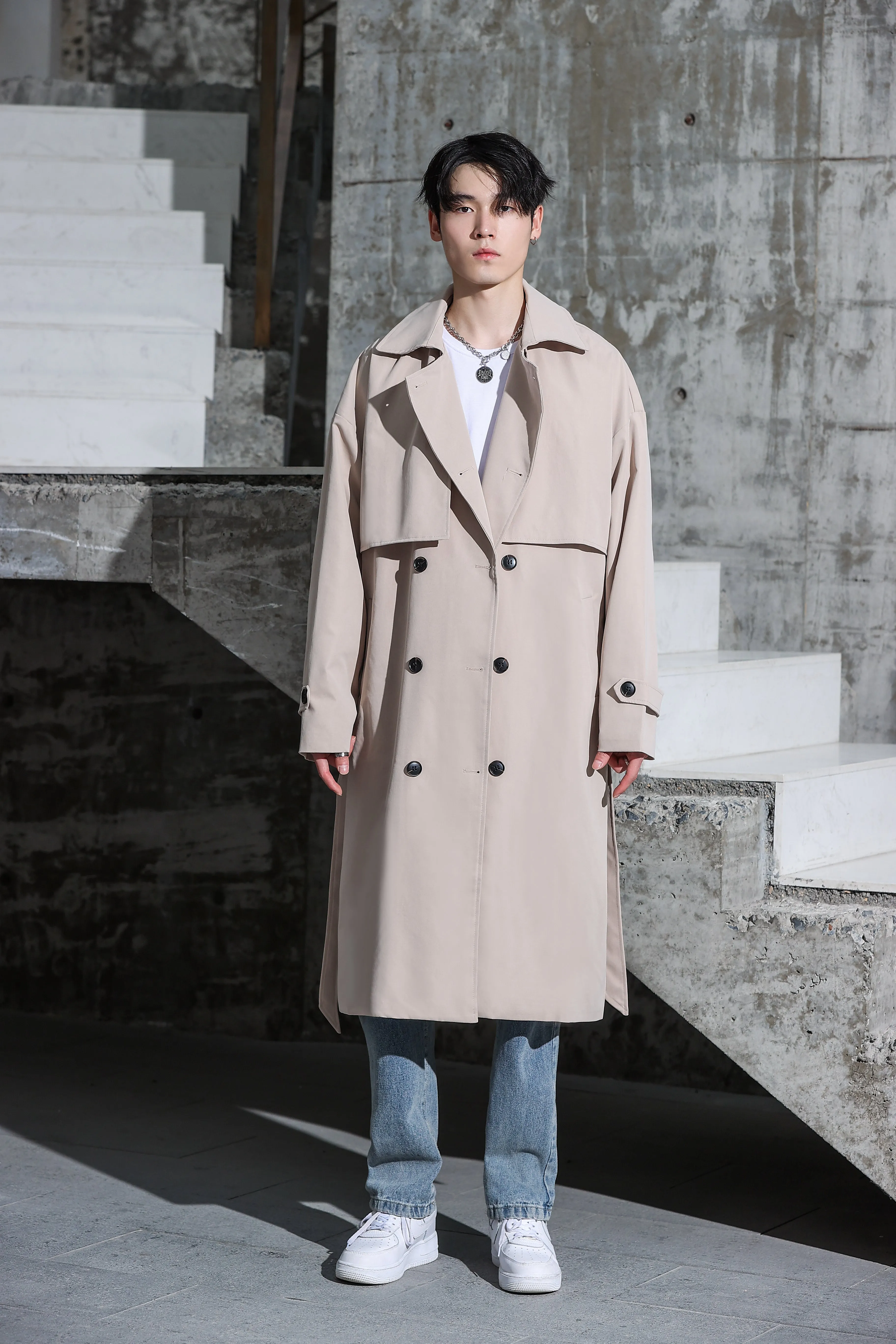 Oversized Long Trench Coat