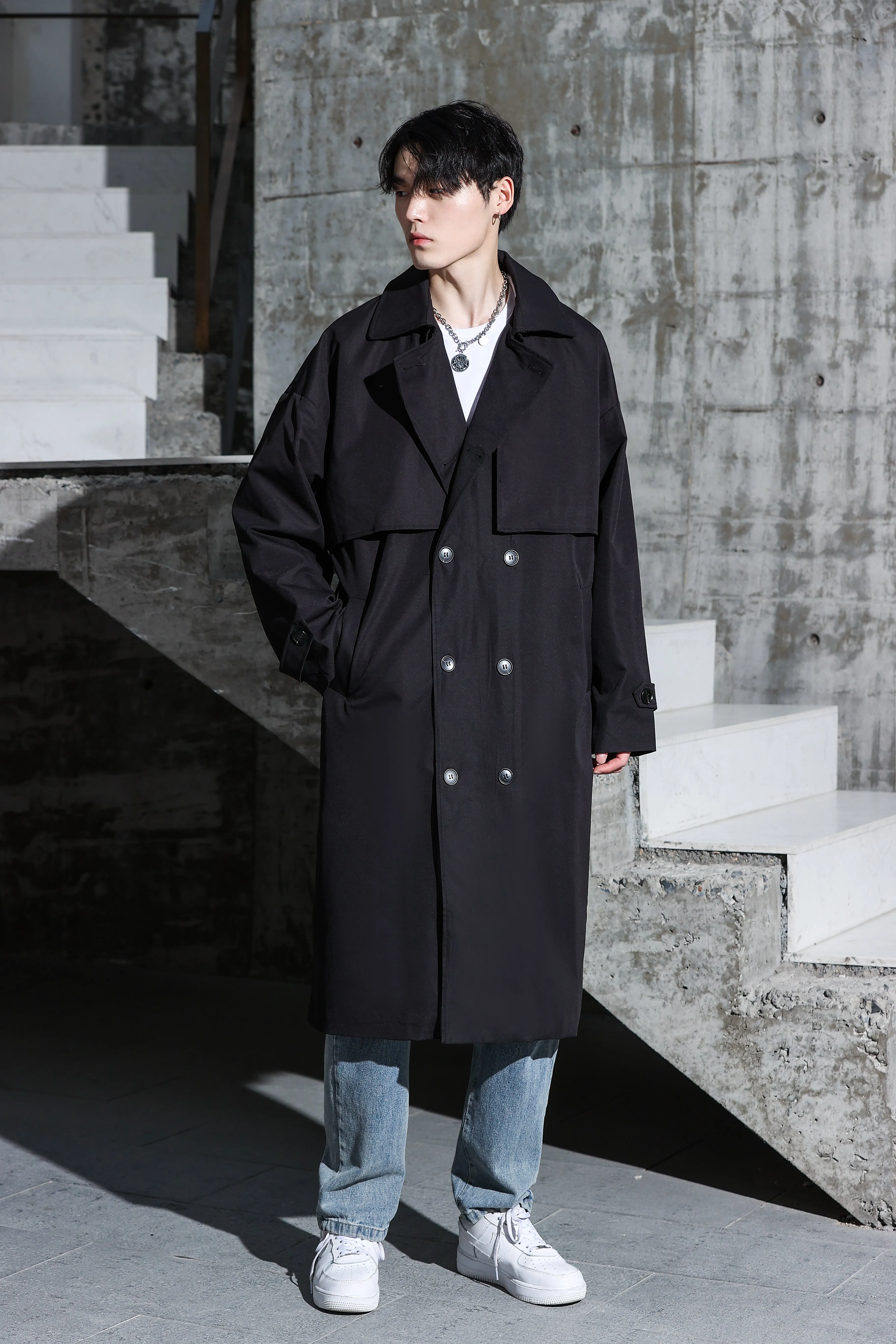 Oversized Long Trench Coat