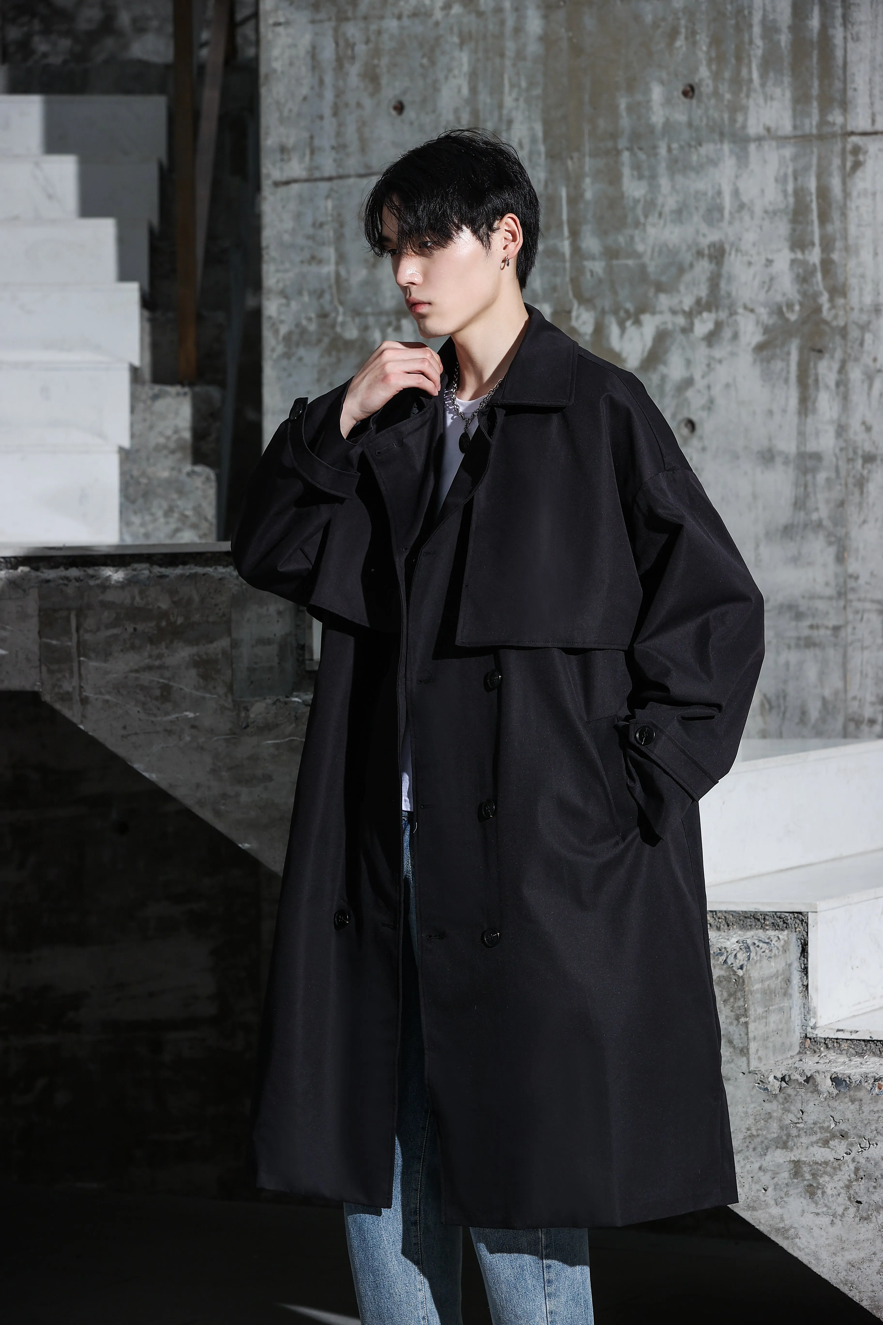 Oversized Long Trench Coat