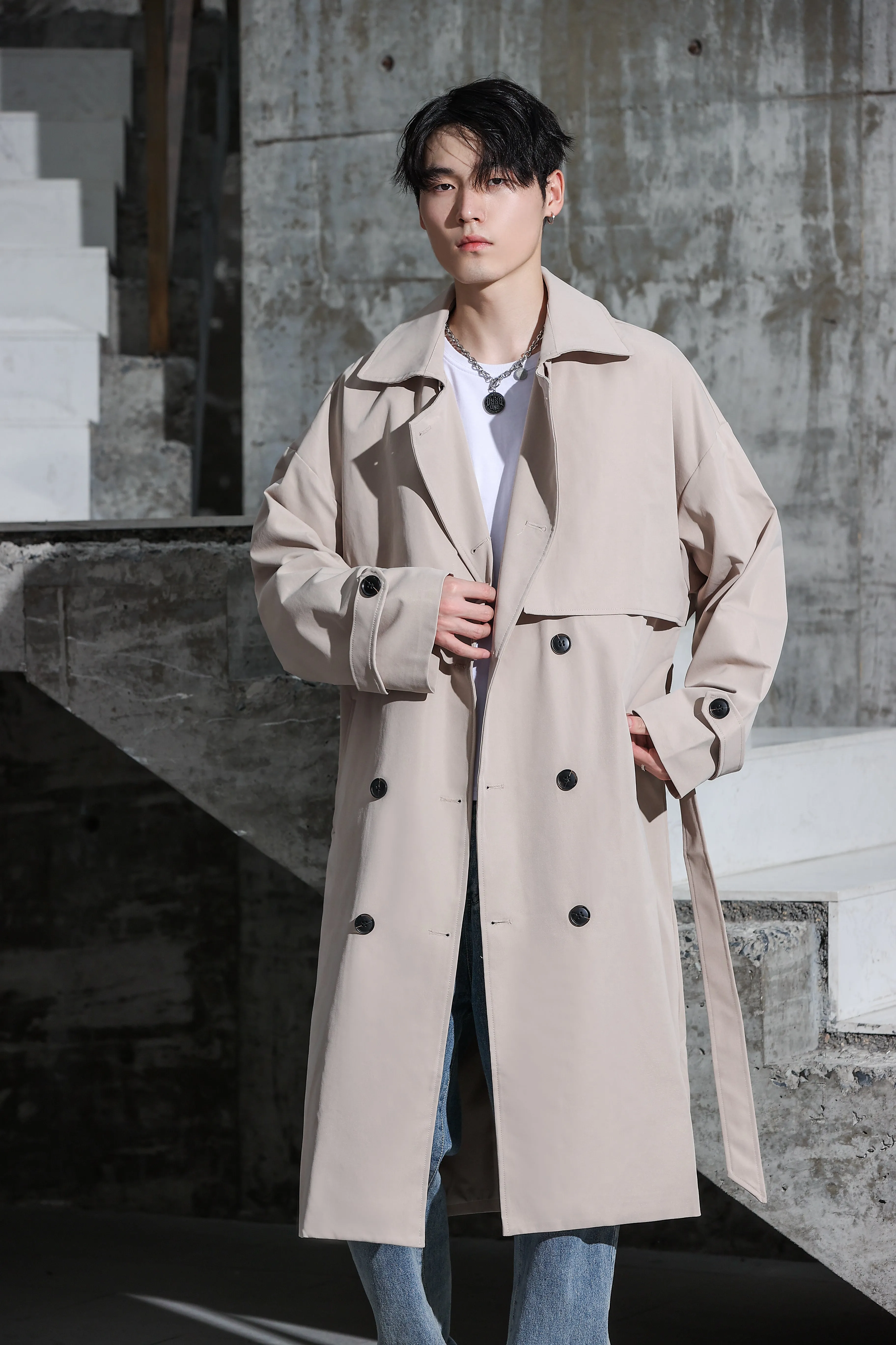 Oversized Long Trench Coat