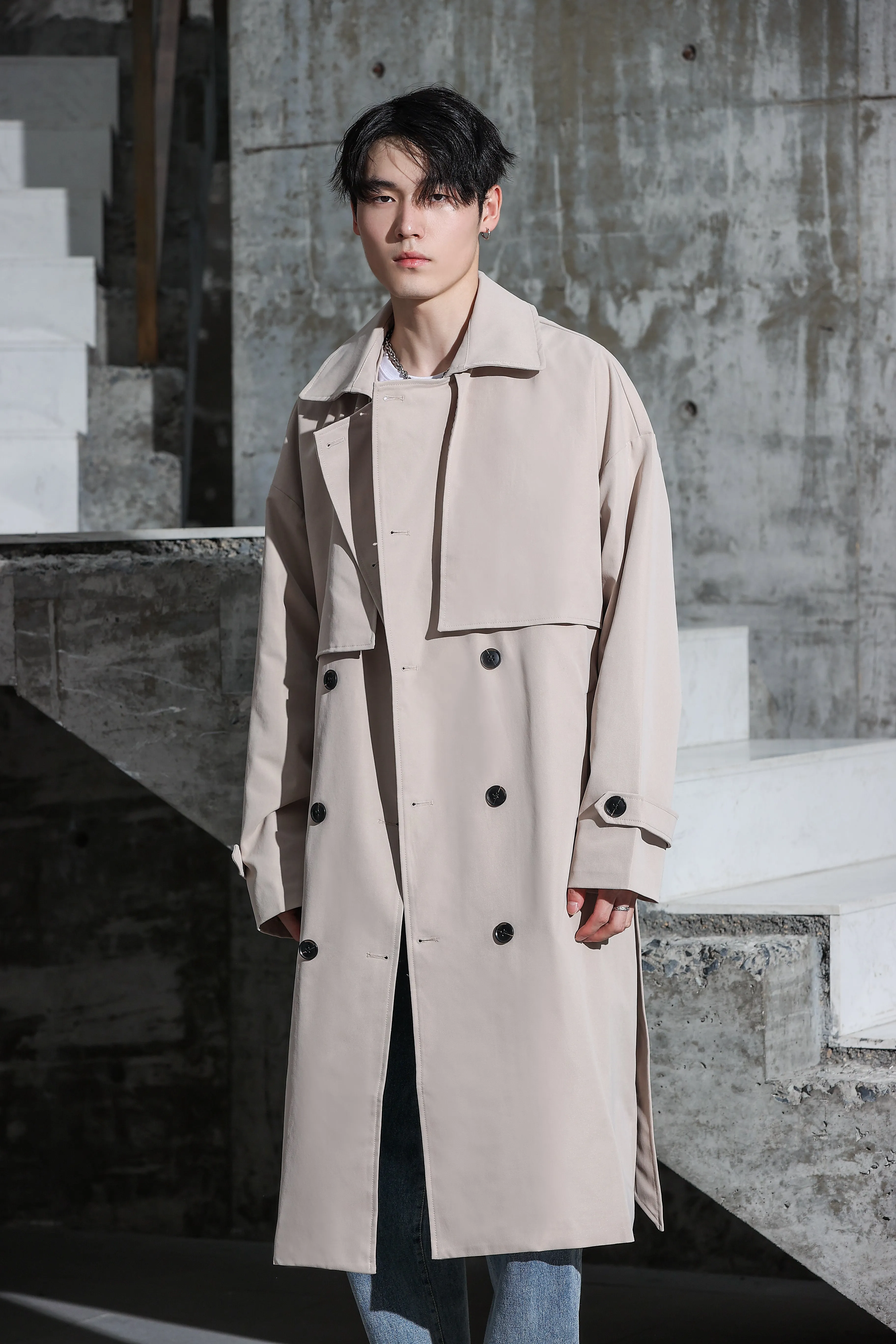 Oversized Long Trench Coat