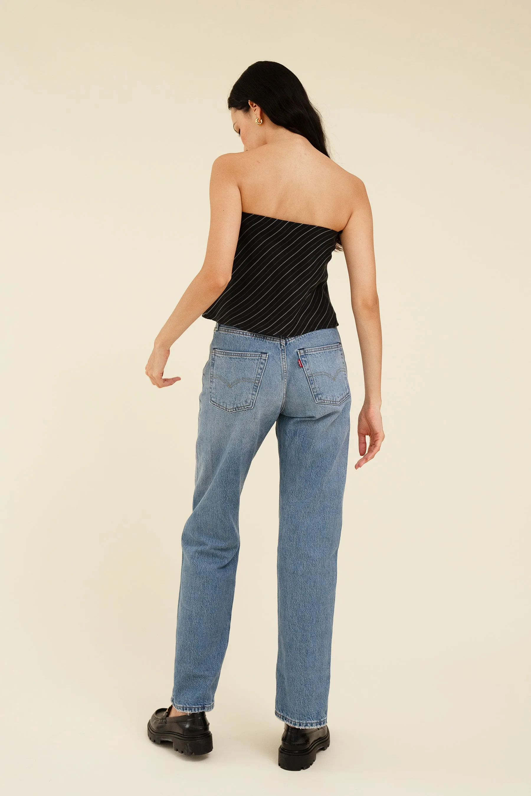 PAMELA TOP - PINSTRIPE