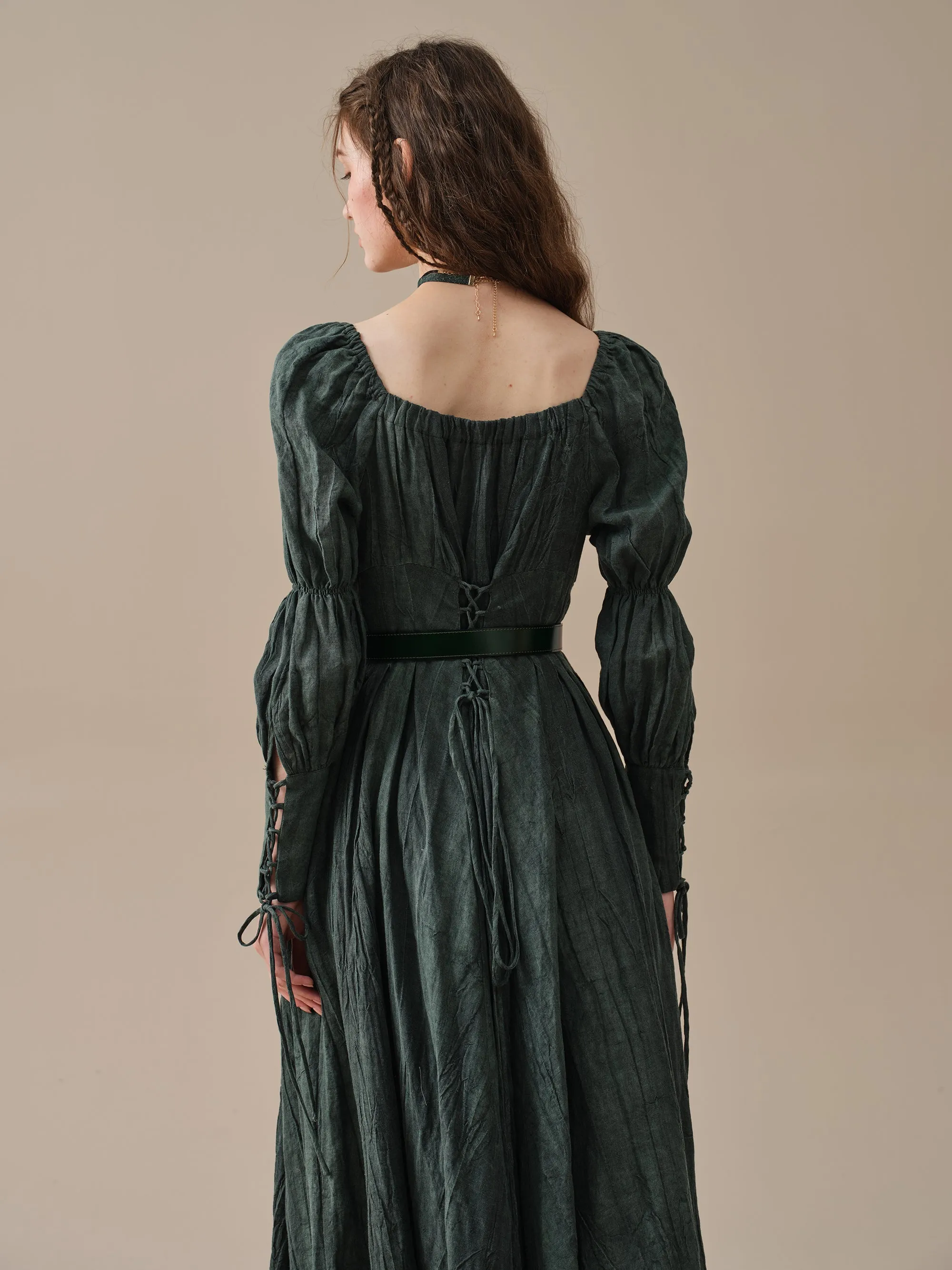 PHOENIX 24 | REGENCY LACE-UP LINEN DRESS