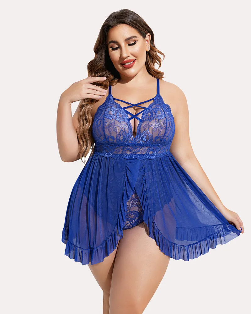 Plus Size Snap Crotch Babydoll