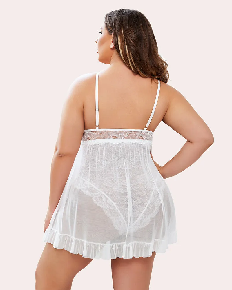 Plus Size Snap Crotch Babydoll