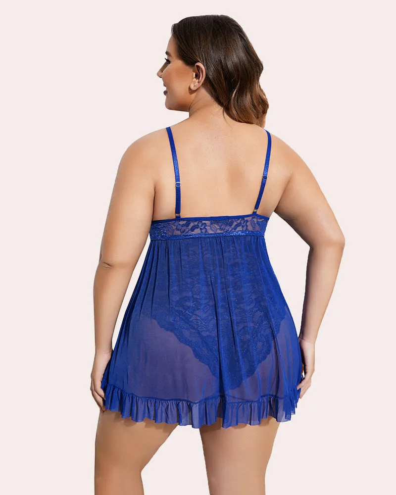 Plus Size Snap Crotch Babydoll