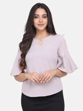 Poly Crepe Top - Dusty Pink