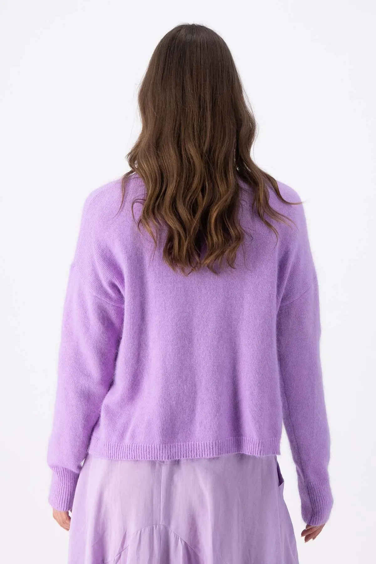 Portland Sweater Lavender in Angora