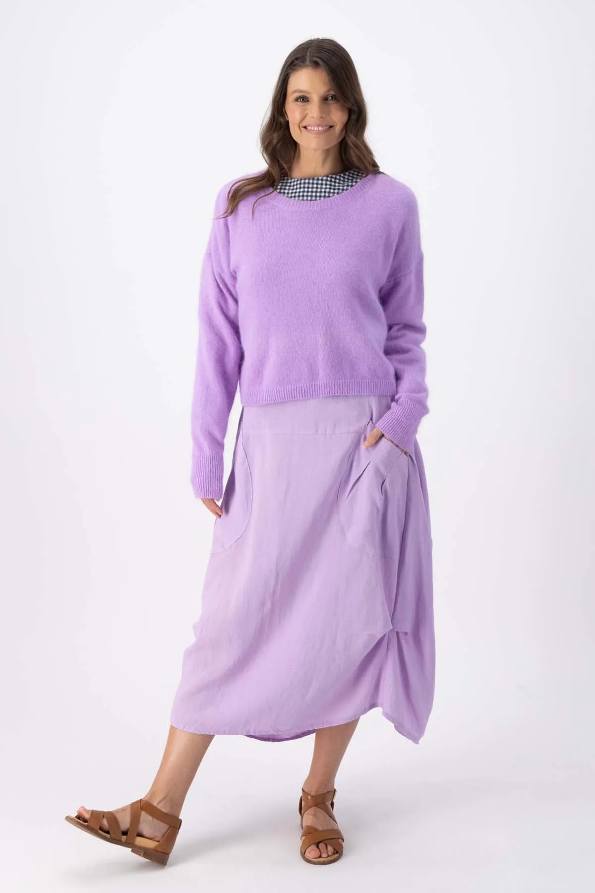 Portland Sweater Lavender in Angora