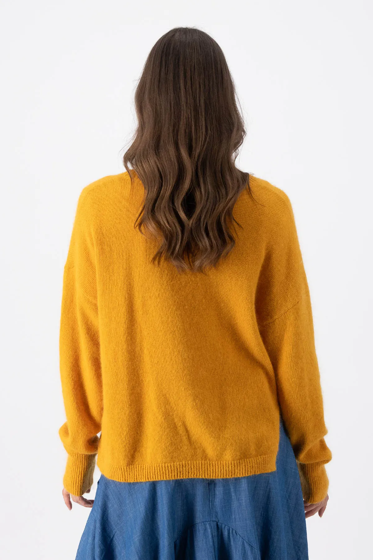 Portland Sweater Mustard in Angora