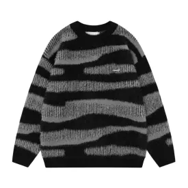 Pre Order:  Zebra Stripes Loose Knit Sweater