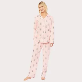 Queen Bee Pima Knit Long-Sleeved Pajama