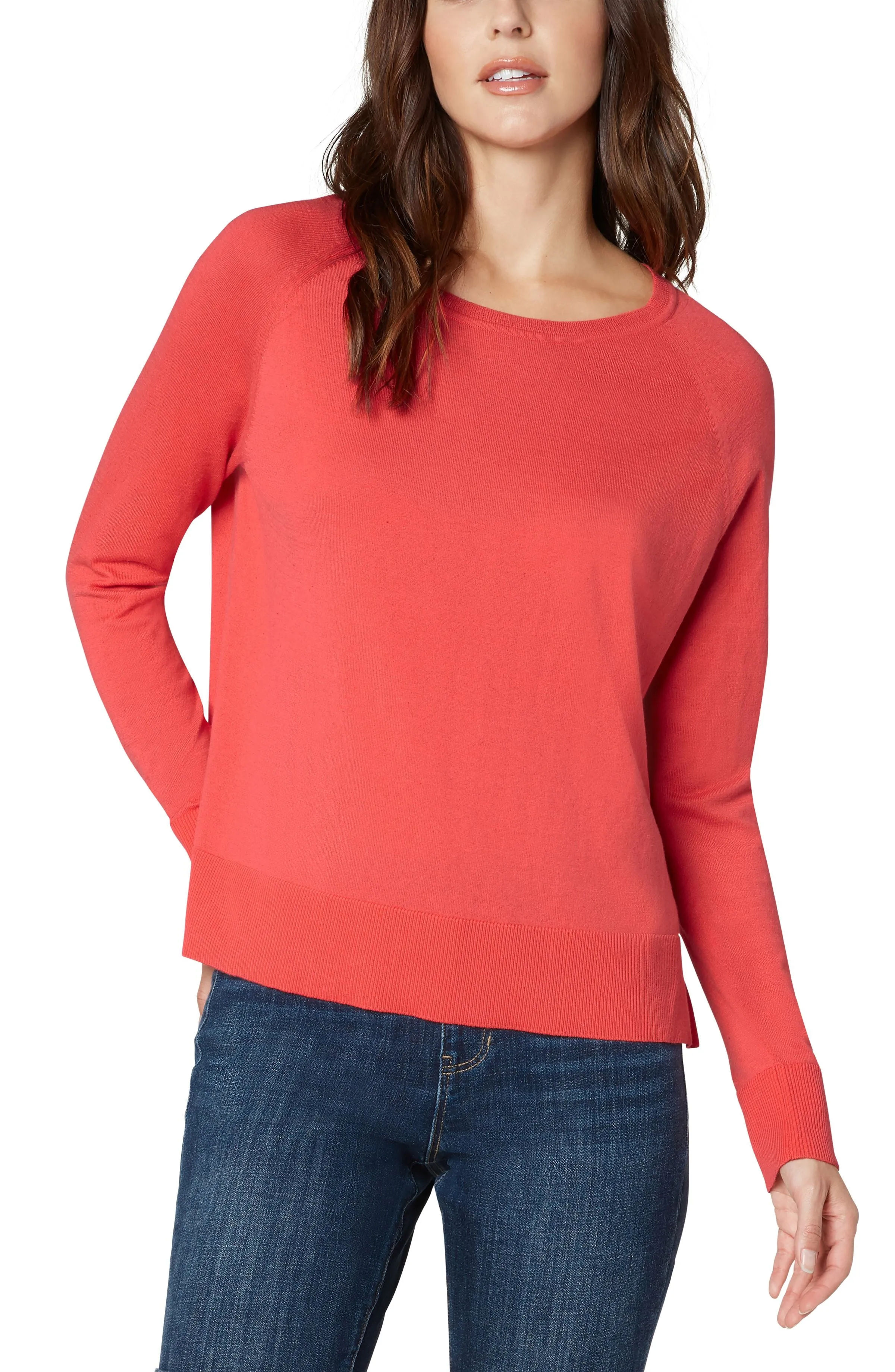 Raglan Sweater W/ Side Slit