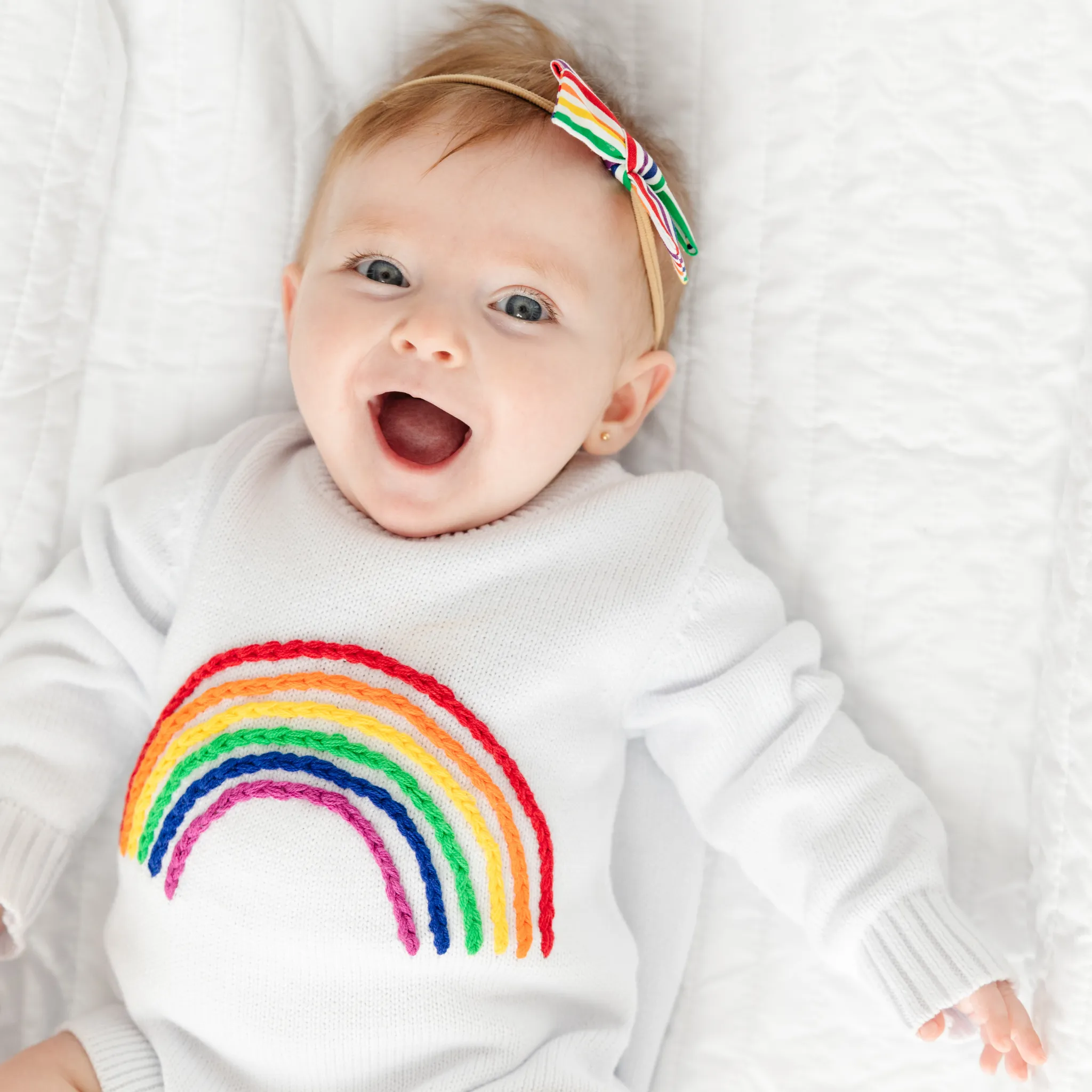 Rainbow Sweater Romper