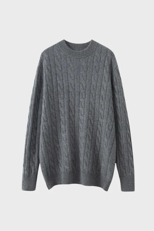 Rich Cable-Knit Cashmere Sweater