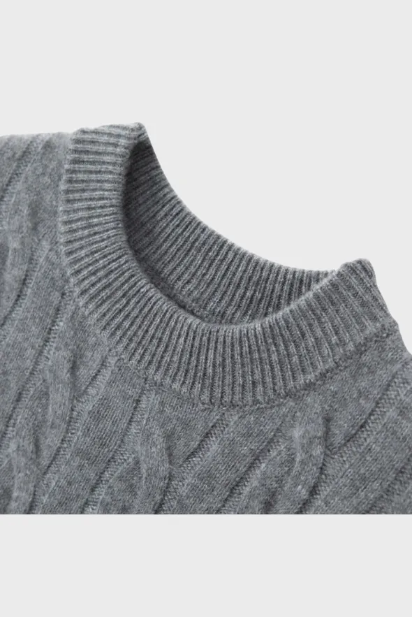 Rich Cable-Knit Cashmere Sweater