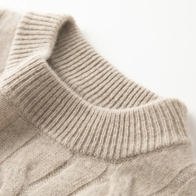 Rich Cable-Knit Cashmere Sweater