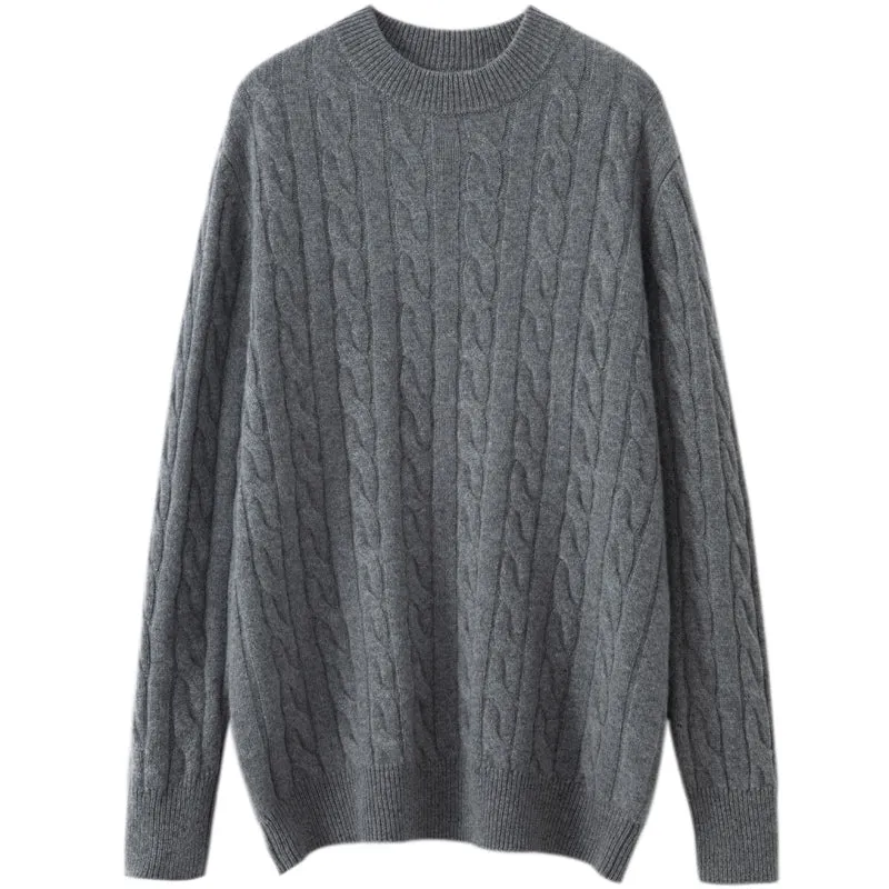 Rich Cable-Knit Cashmere Sweater