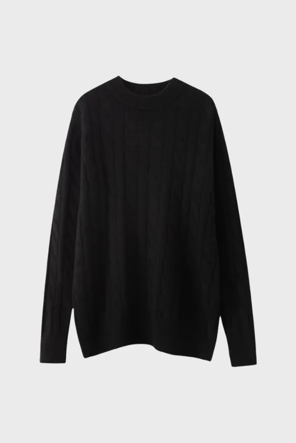 Rich Cable-Knit Cashmere Sweater