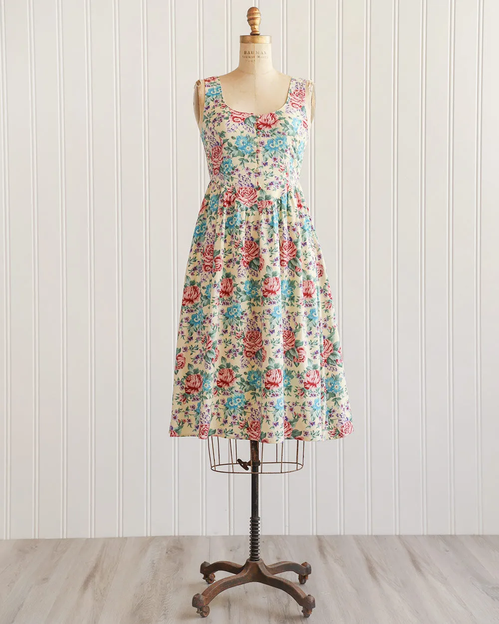 Rosette Linen Dress