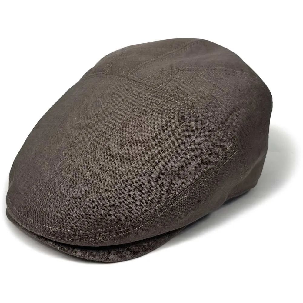 Saint Martin – Linen Pinstripe Driver Cap