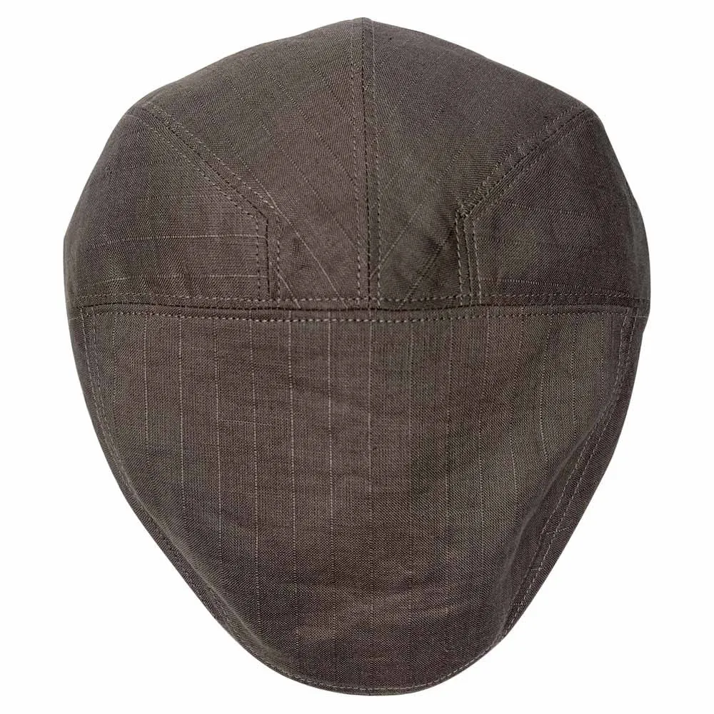 Saint Martin – Linen Pinstripe Driver Cap