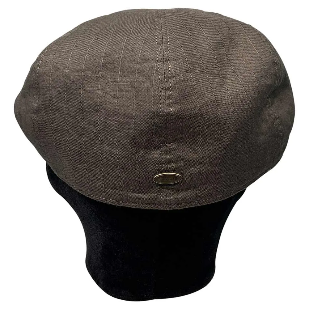 Saint Martin – Linen Pinstripe Driver Cap