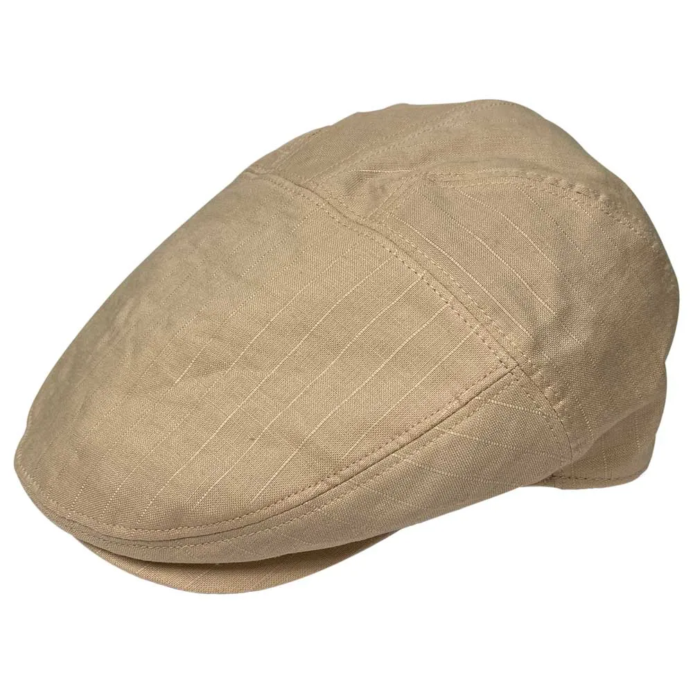 Saint Martin – Linen Pinstripe Driver Cap