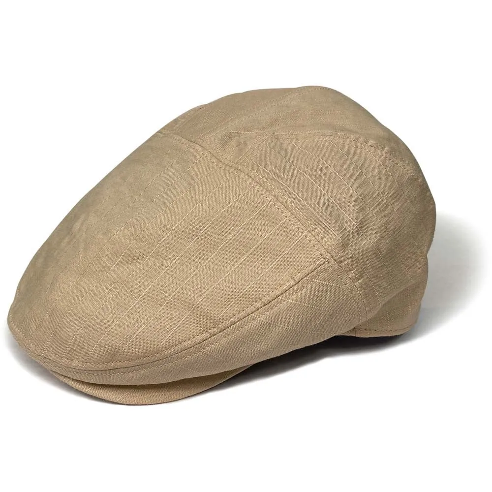 Saint Martin – Linen Pinstripe Driver Cap