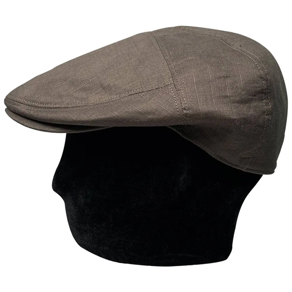 Saint Martin – Linen Pinstripe Driver Cap