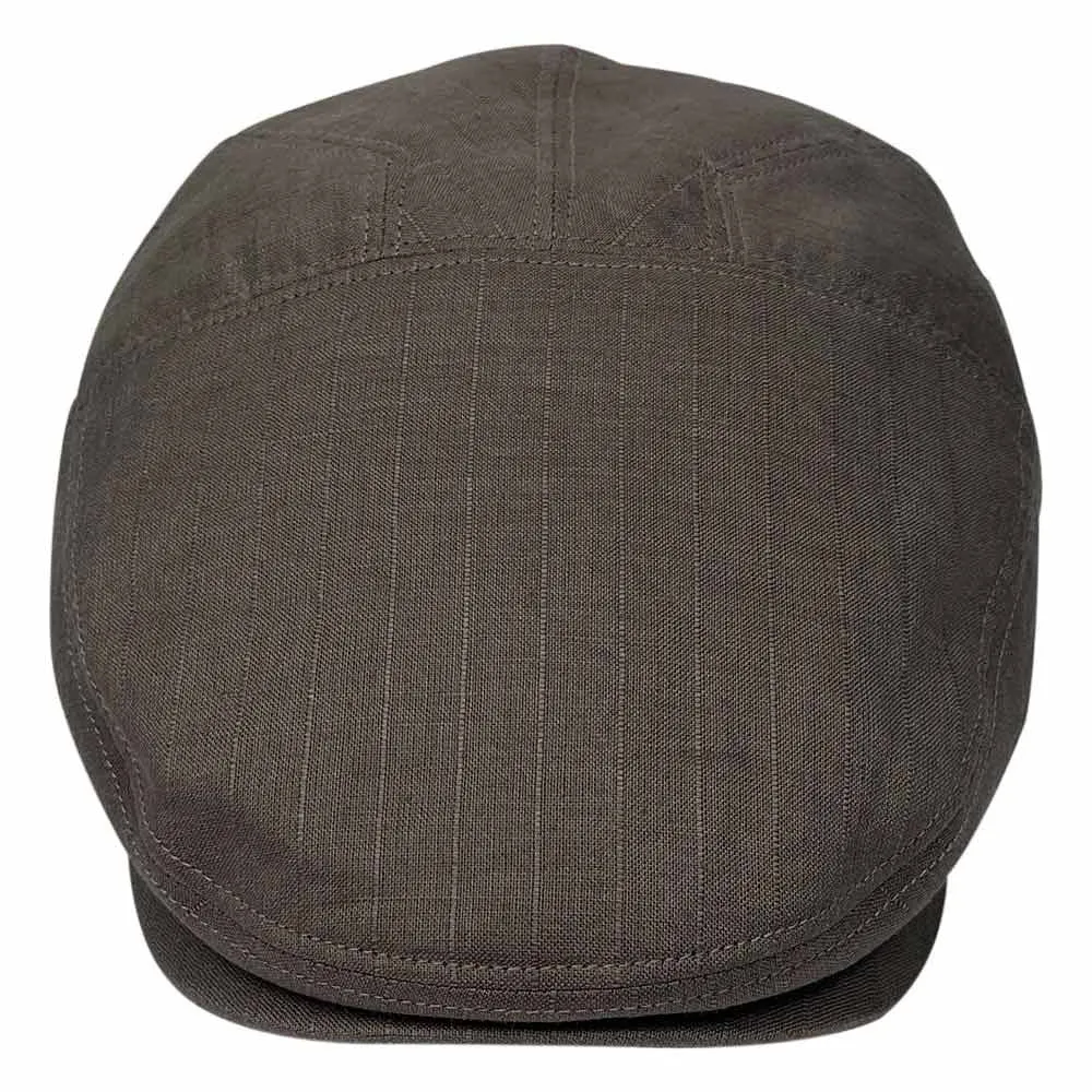 Saint Martin – Linen Pinstripe Driver Cap